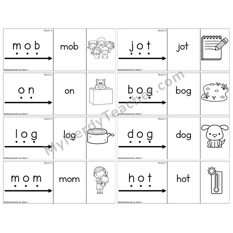 Short O /o/ — BW (C13 — Blend It Puzzles)