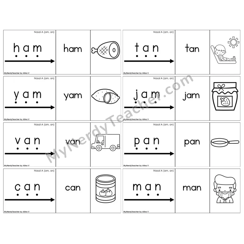 Nasalized A (am, an) — BW (C13 — Blend It Puzzles)