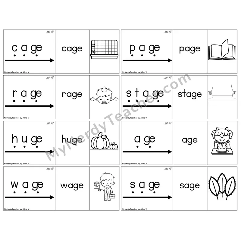 Soft G (_ge /j/) — BW (C13 — Blend It Puzzles)