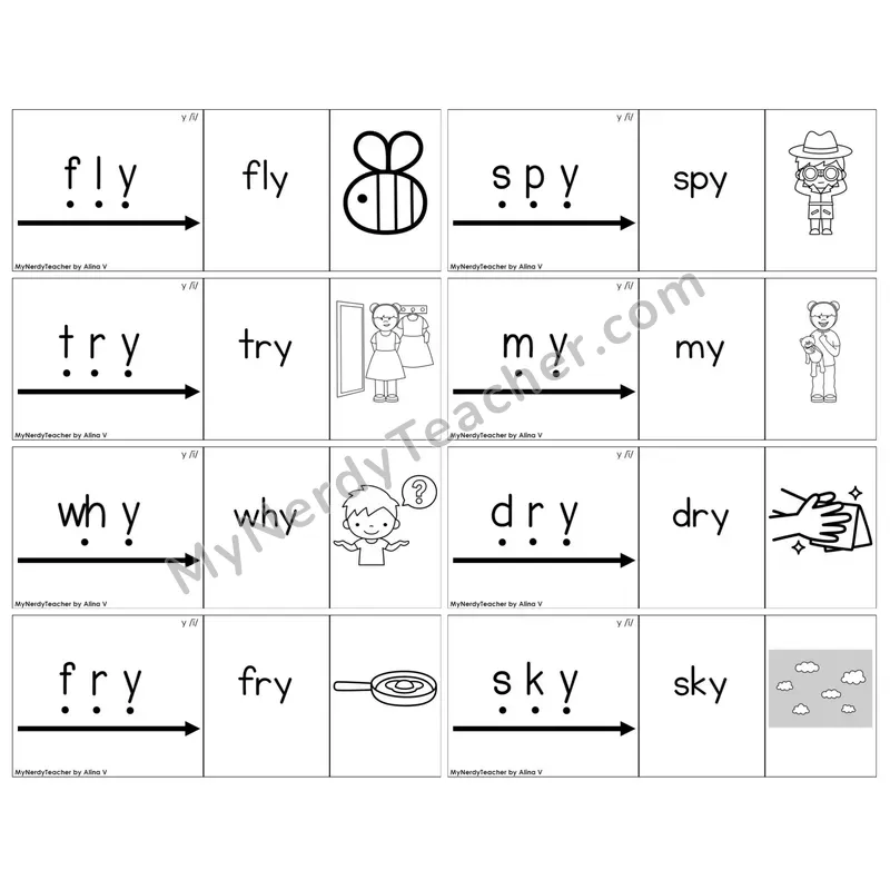 Y as Long I (/i/) — BW (C13 — Blend It Puzzles)