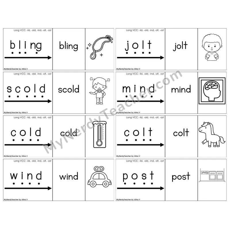 Long VCC (-ild, -old, -ind, -olt, -ost) — BW (C13 — Blend It Puzzles)