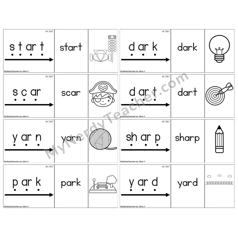 R-Controlled ar /ar/ — BW (C13 — Blend It Puzzles)