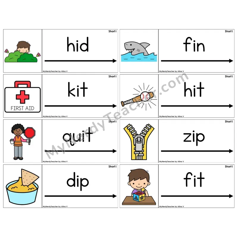 Short I /i/ (C14 — Blending Cards)