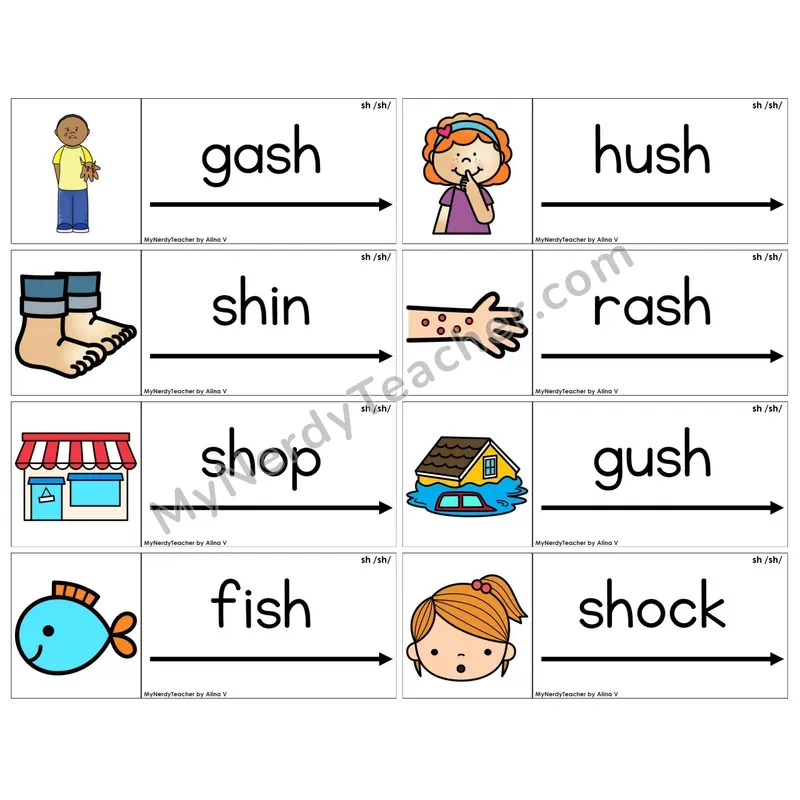 Digraph sh /sh/ (C14 — Blending Cards)
