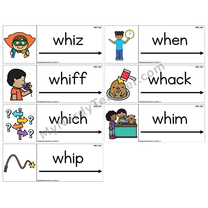 Digraph wh /w/ (C14 — Blending Cards)