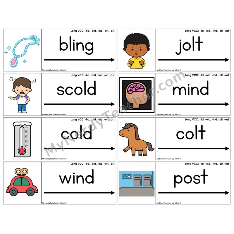Long VCC (-ild, -old, -ind, -olt, -ost) (C14 — Blending Cards)