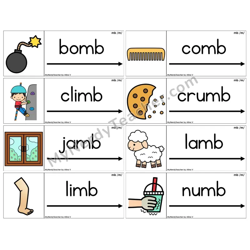 Silent Letter mb /m/ (C14 — Blending Cards)