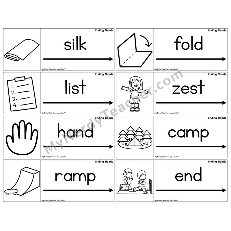 Ending Blends — BW (C14 — Blending Cards)