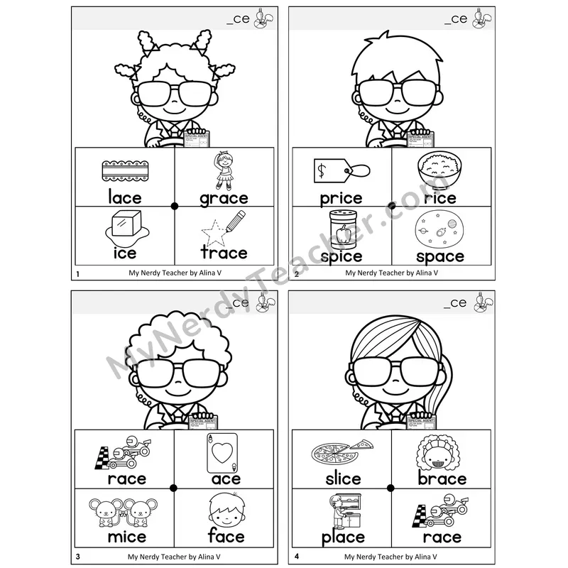 Soft C (_ce) Word Spinners Task Cards — Decodable Sentences