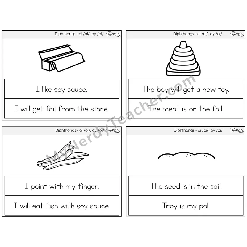 Diphthong OI and OY Circle the Sentence Task Cards — Decodable Sentences