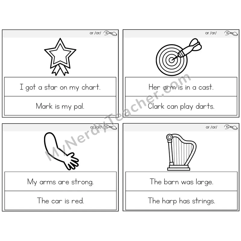 R-Controlled AR Circle the Sentence Task Cards — Decodable Sentences