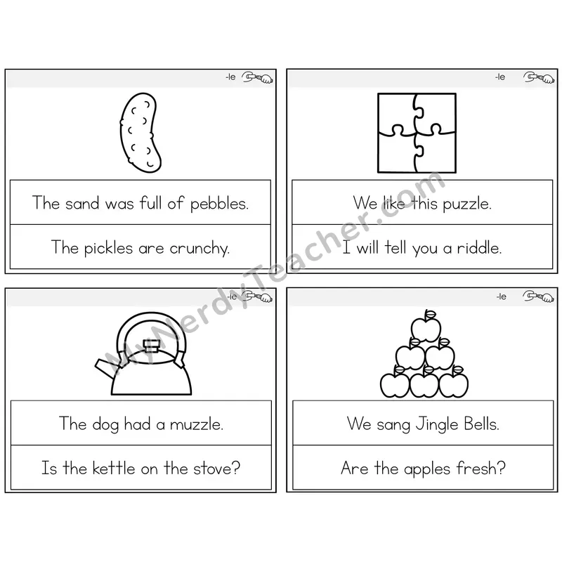 Consonant -le Circle the Sentence Task Cards — Decodable Sentences