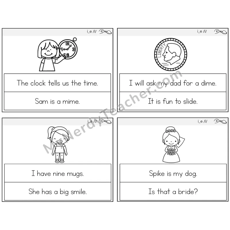 Long I VCe (i_e) Circle the Sentence Task Cards — Decodable Sentences