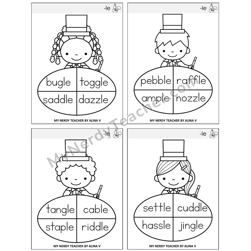 Consonant -le Sentence Spinners Task Cards — Decodable Sentences