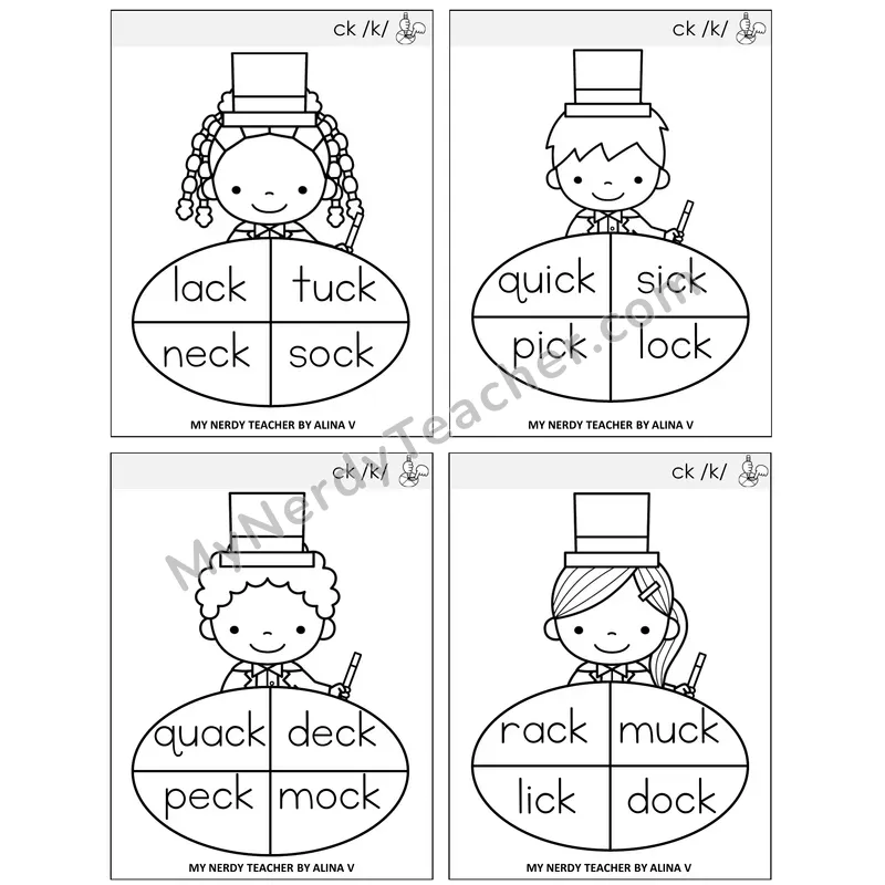 CK Digraph Sentence Spinners Task Cards — Decodable Sentences