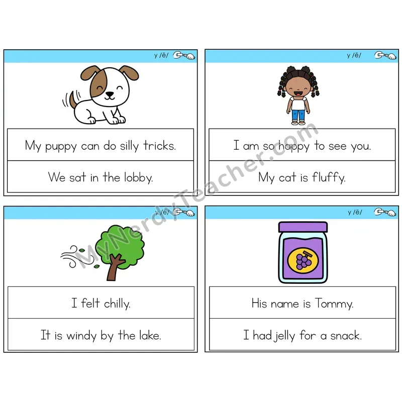 Y as Long E Circle the Sentence Task Cards — Decodable Sentences