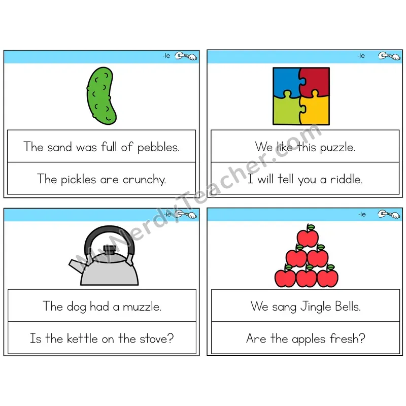 Consonant -le Circle the Sentence Task Cards — Decodable Sentences