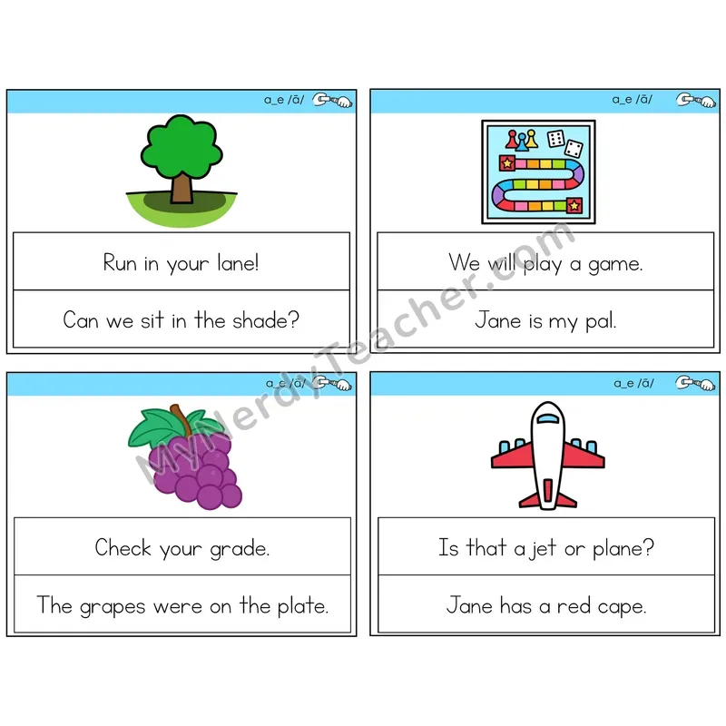 Long A VCe (a_e) Circle the Sentence Task Cards — Decodable Sentences