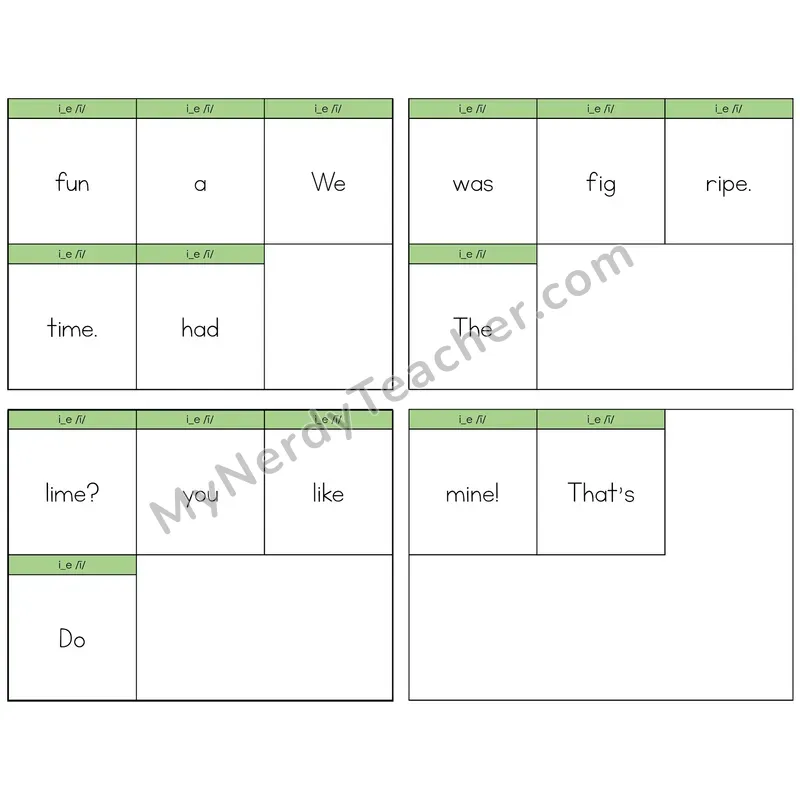 Long I VCe (i_e) Build the Sentence Task Cards — Decodable Sentences