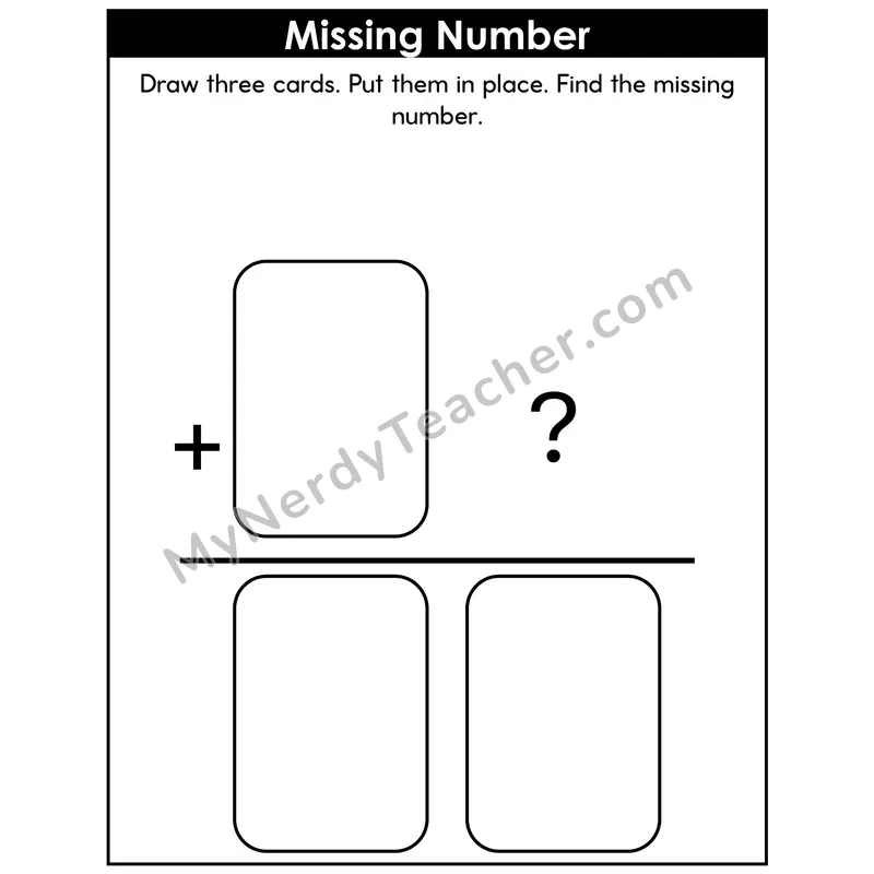 Missing Addend Card Game — Find the Unknown Number