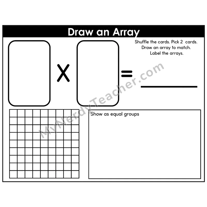 Multiplication Number Bonds Card Game — Find the Product
