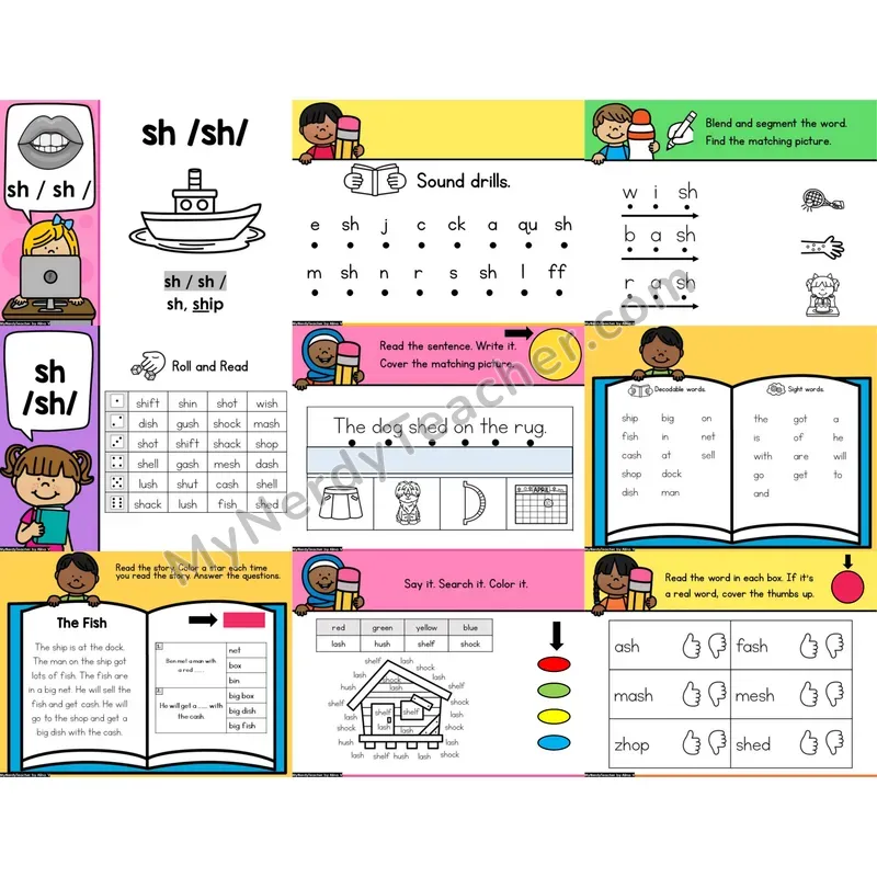 sh Digraph Digital Phonics Activity