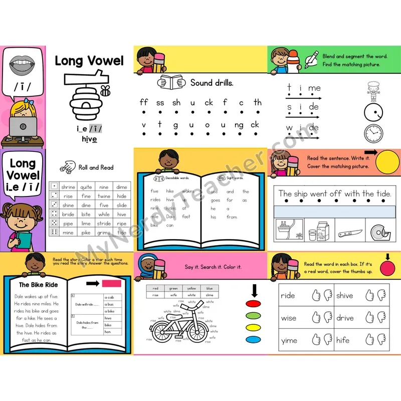 Long I — i_e (Silent E) Digital Phonics Activity