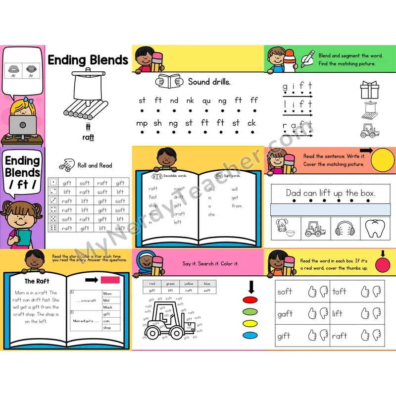 Ending Blend -ft Digital Phonics Activity