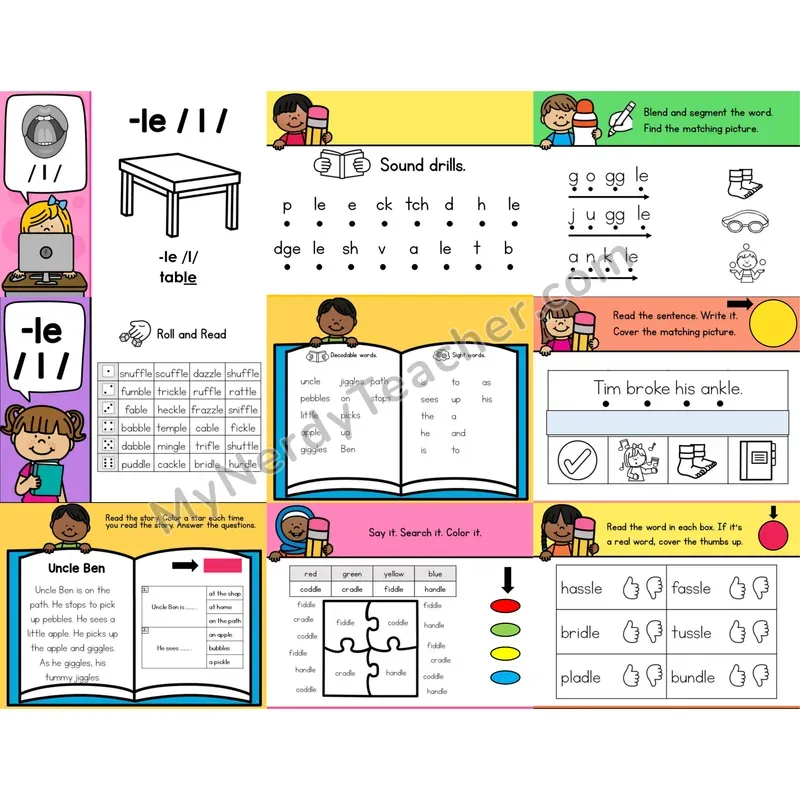 Consonant -le Digital Phonics Activity