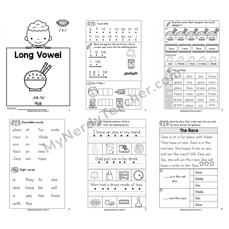 Soft C (_ce) Worksheet Pack
