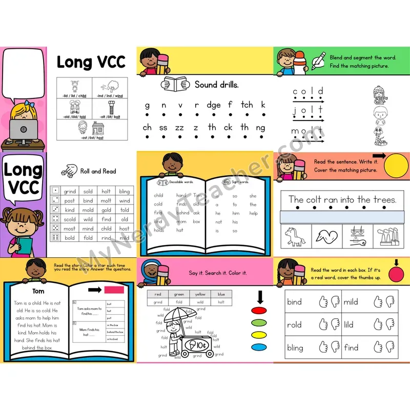 Long VCC (-ild, -old, -ind, -olt, -ost) Editable PowerPoint