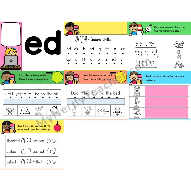 Inflectional Ending -ed Editable PowerPoint