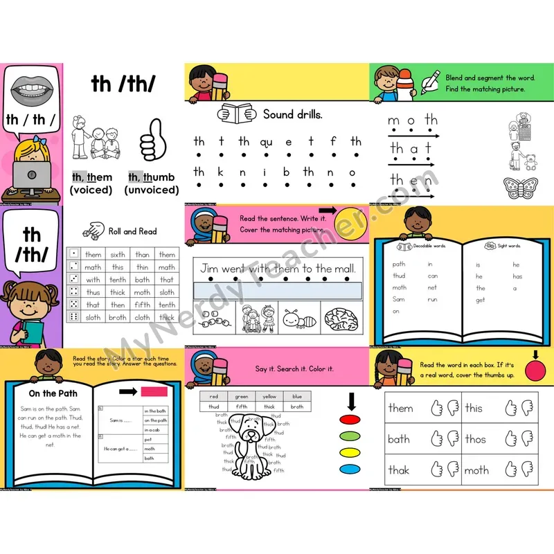 th Voiced and Unvoiced Digraphs Editable PowerPoint