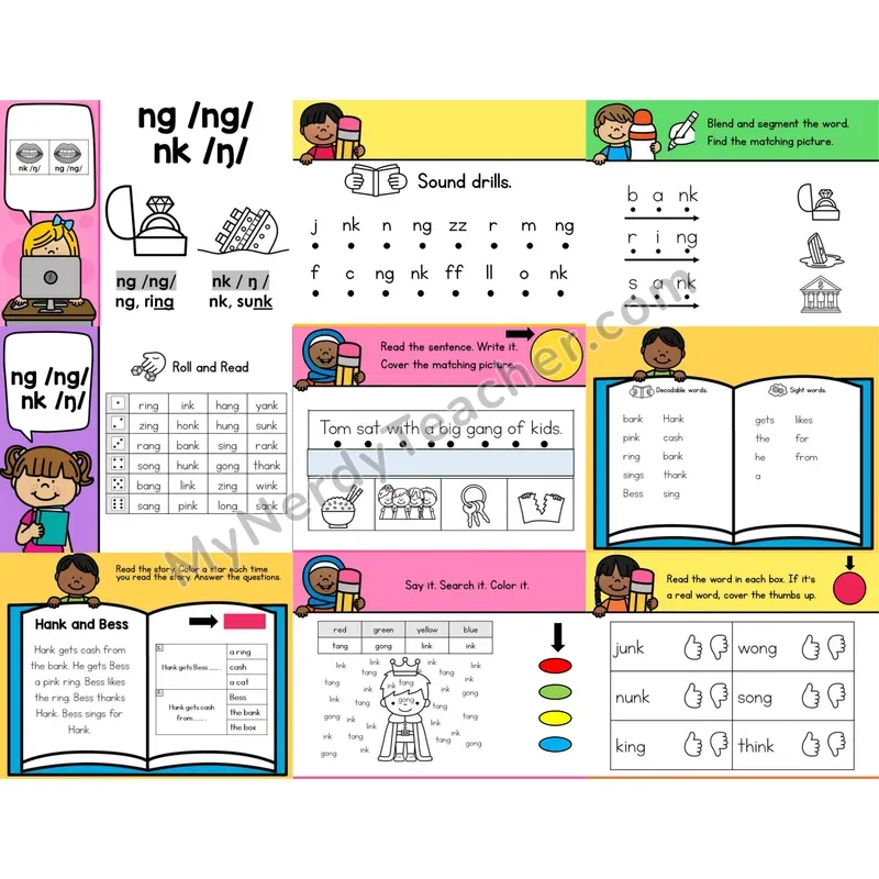 nk and ng Digraphs Editable PowerPoint