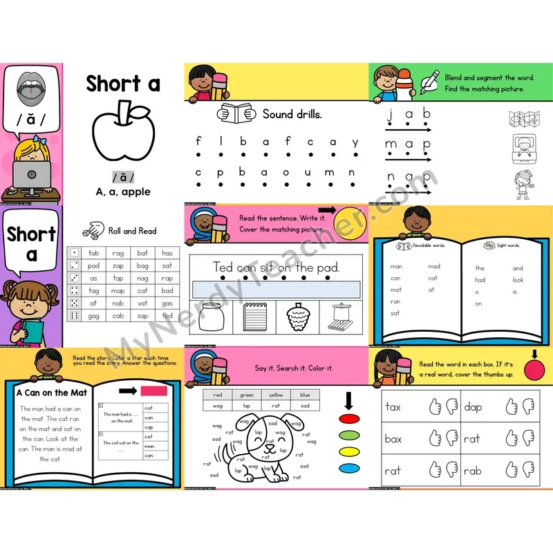 Short A Editable PowerPoint