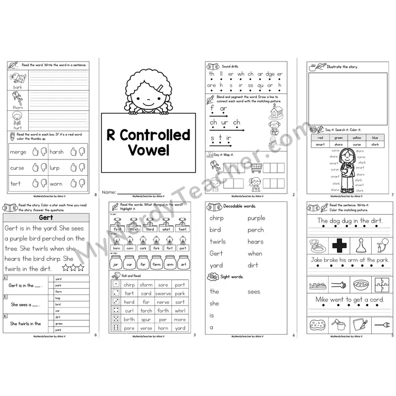 R-Controlled Vowels Review Decodable Booklet