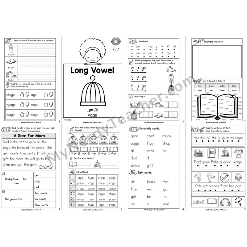 Soft G (_ge) Decodable Booklet