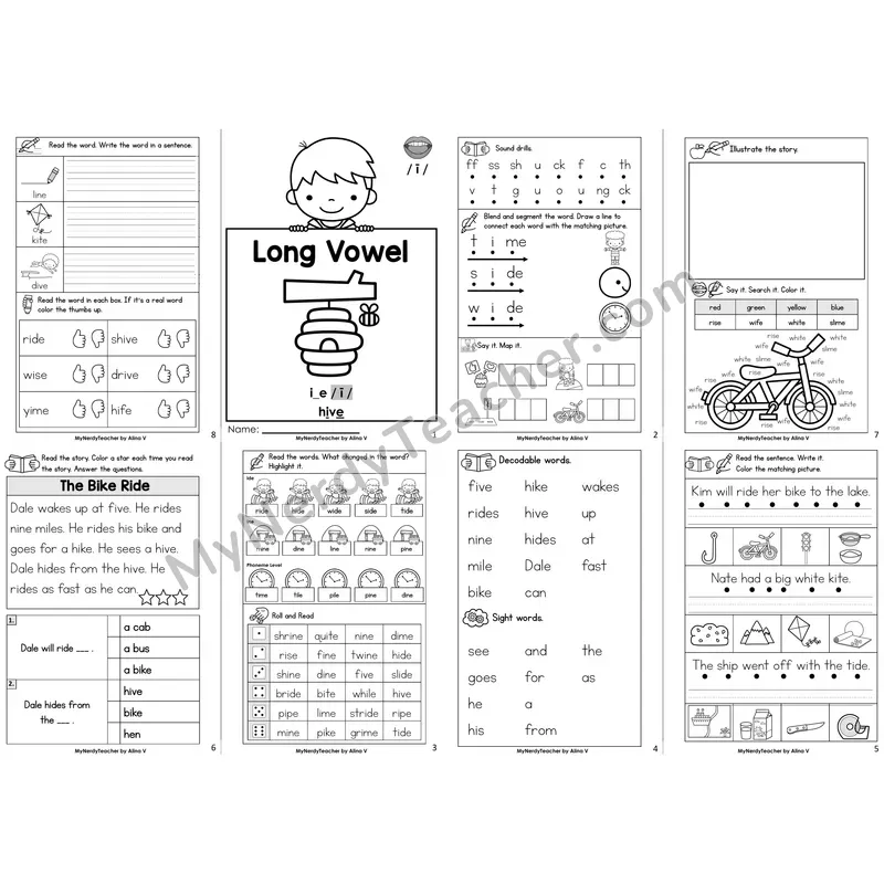 Long I — i_e (Silent E) Decodable Booklet