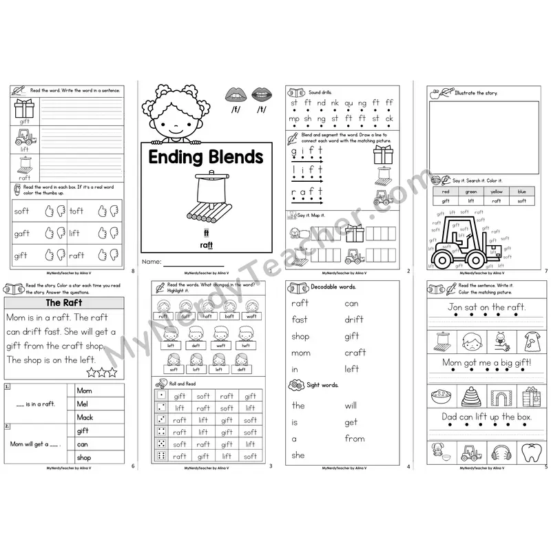 Ending Blend -ft Decodable Booklet