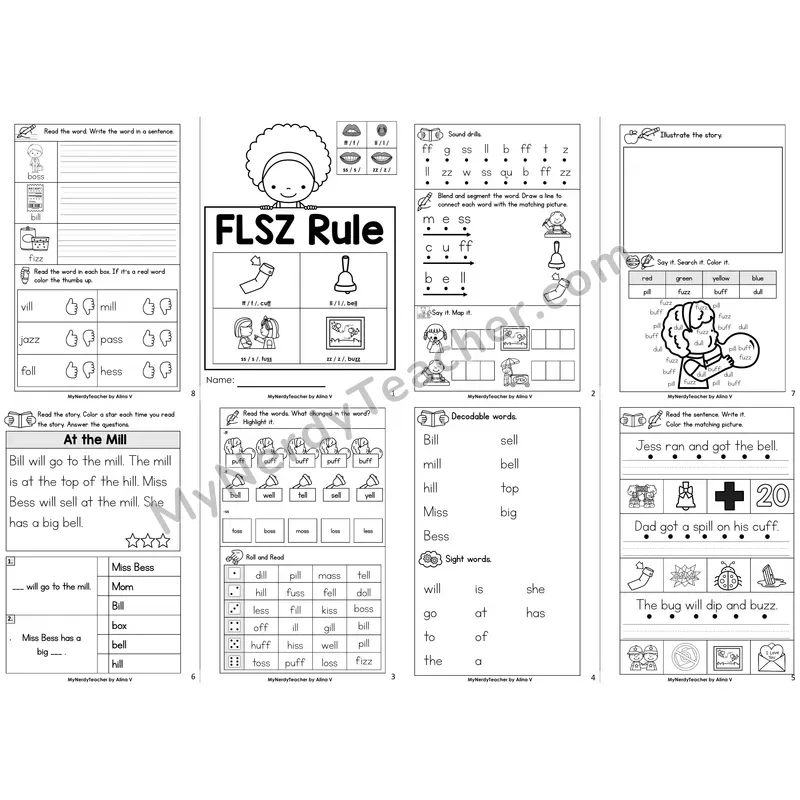 FLSZ Floss Rule Decodable Booklet