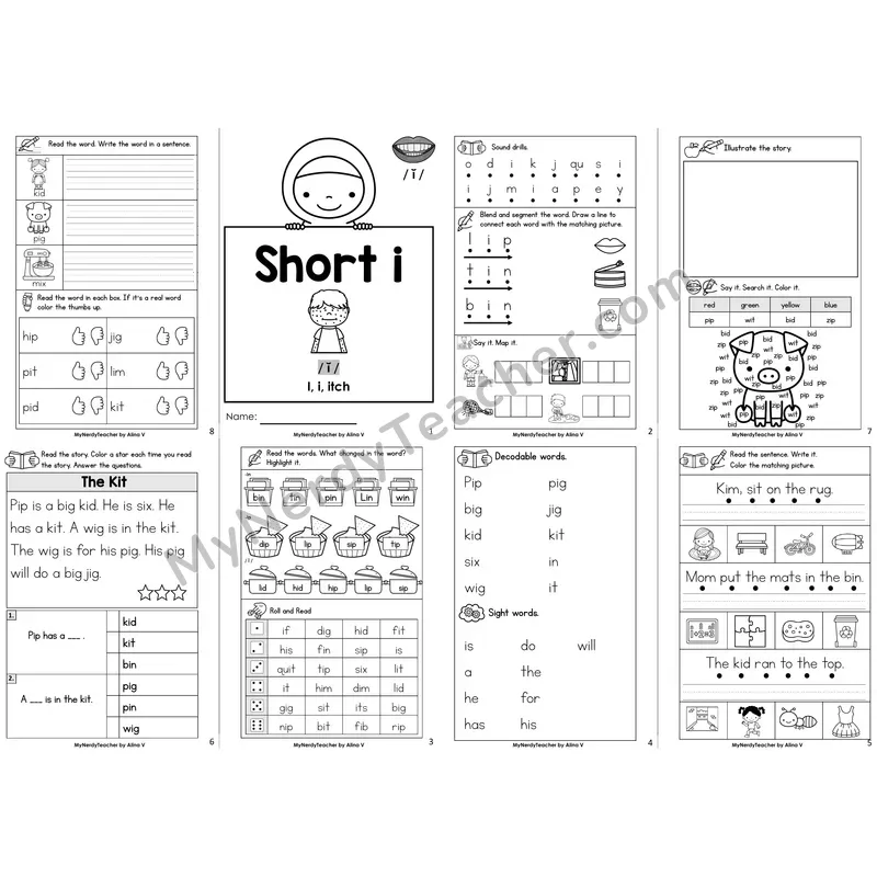 Short I Decodable Booklet