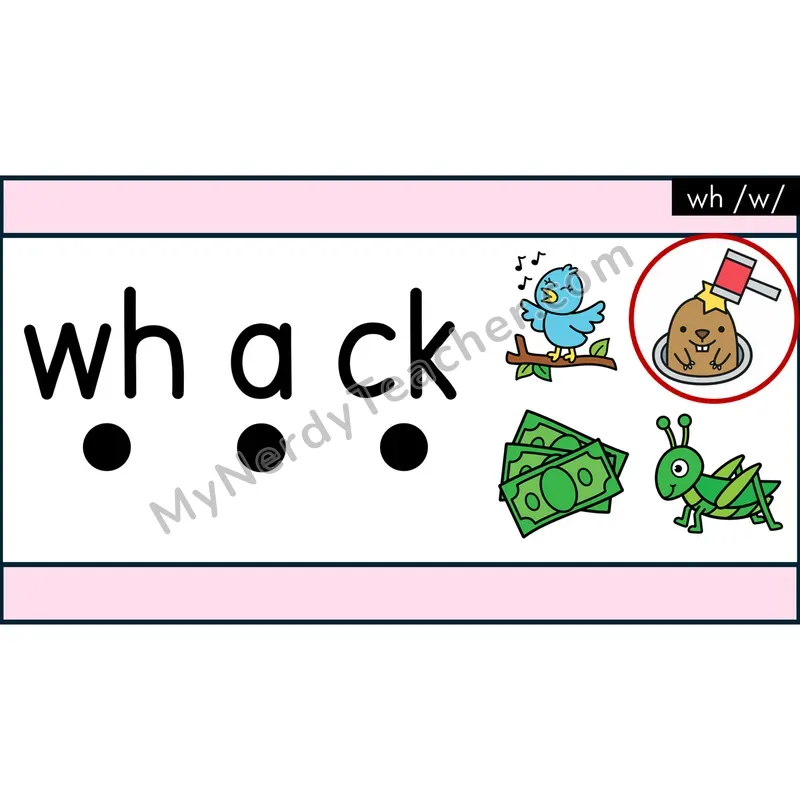 wh Digraph Decodable Words — Google Slides