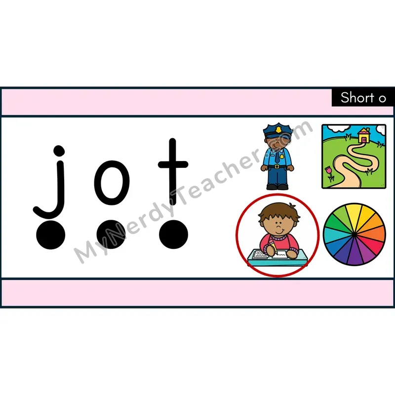 Short O (CVC) Decodable Words — Google Slides