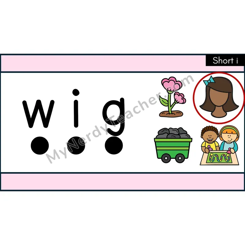 Short I (CVC) Decodable Words — Google Slides