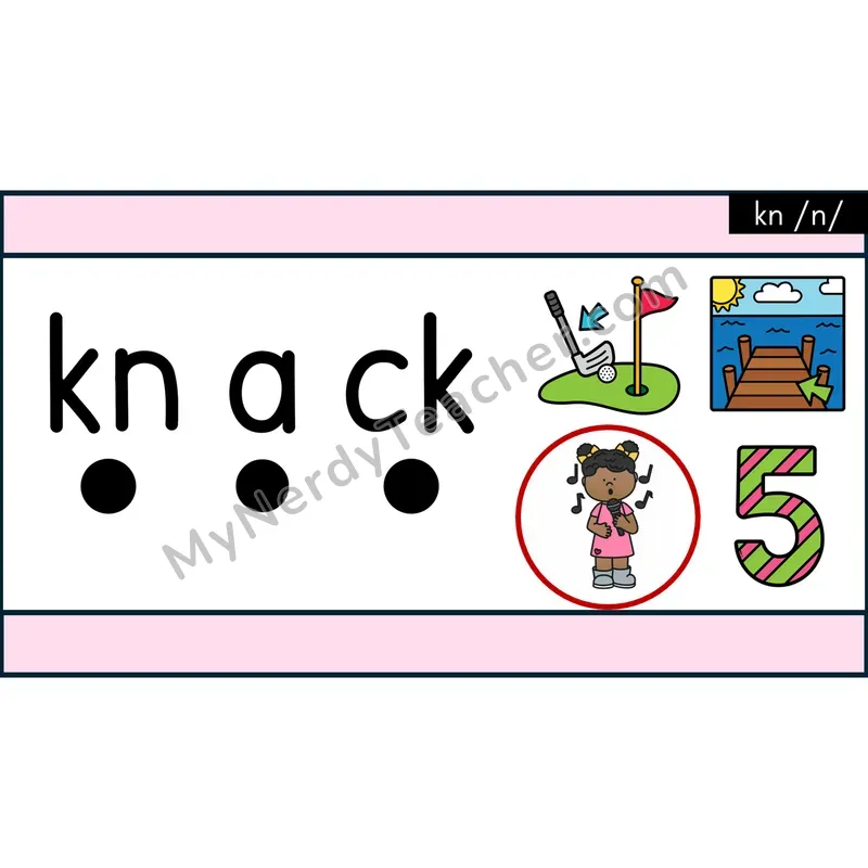 Silent kn Decodable Words — Google Slides