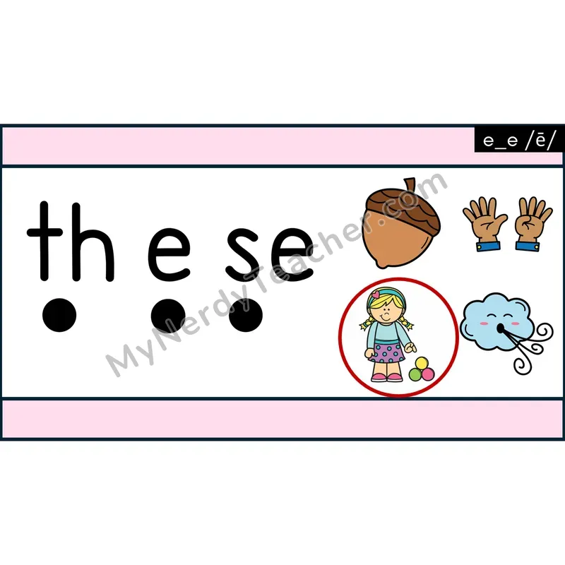 VCe Long E (e_e) Decodable Words — Google Slides