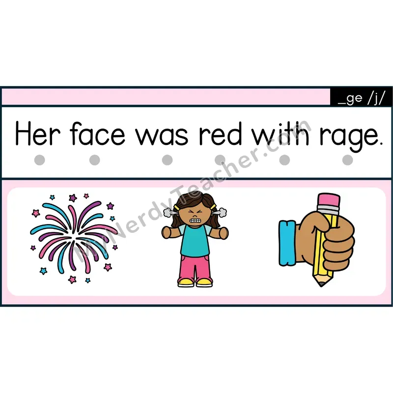 Soft G (_ge) Decodable Sentences — Google Slides