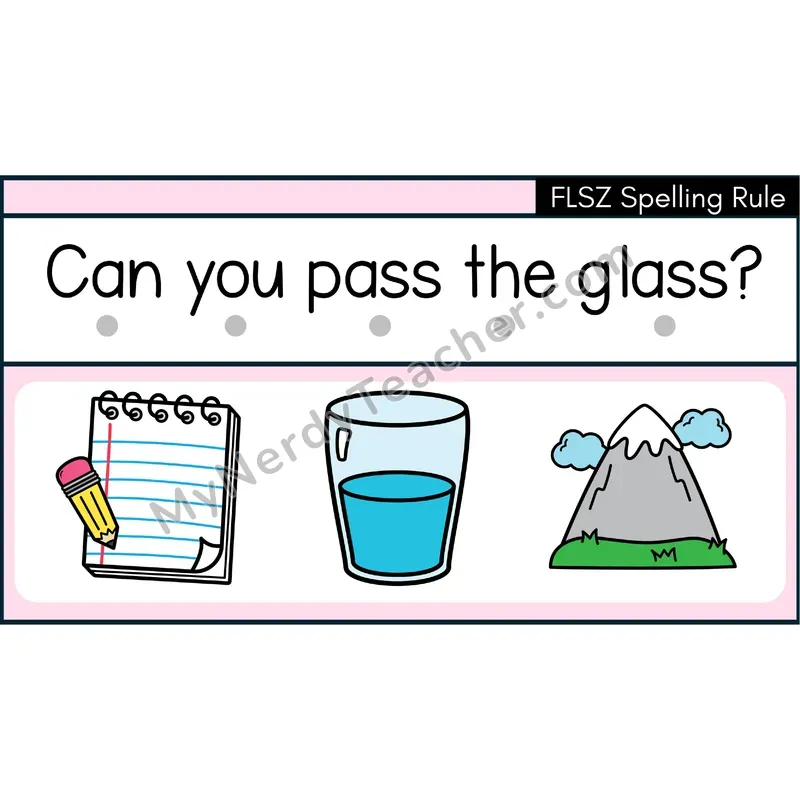 FLSZ Spelling Rule (ff, ll, ss, zz) Decodable Sentences — Google Slides