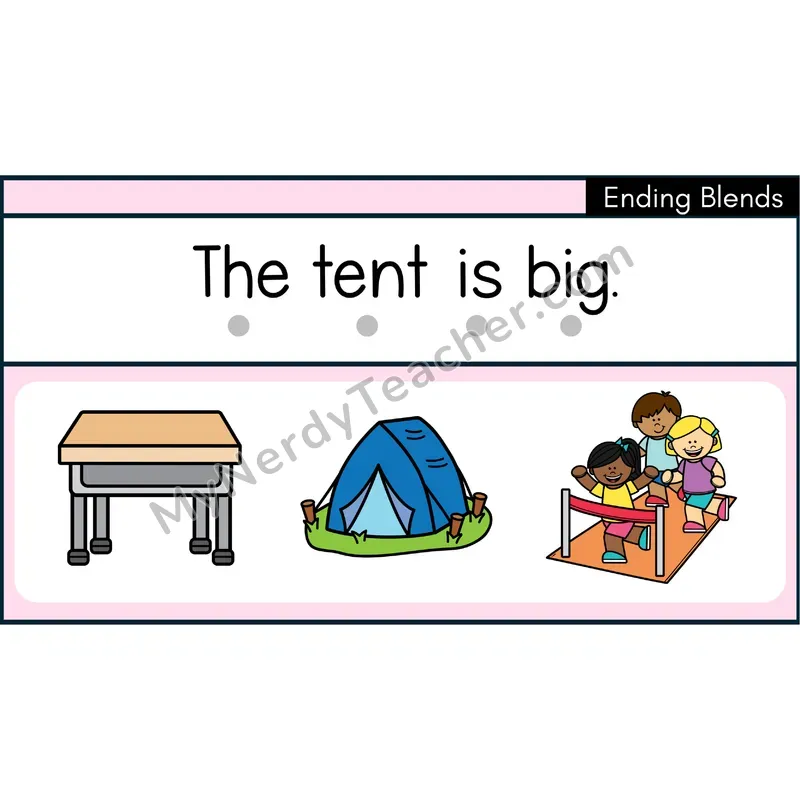 Ending Blends Decodable Sentences — Google Slides