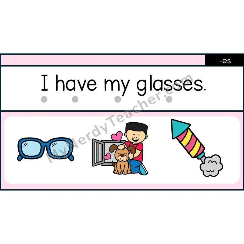 Suffix -es (Inflectional) Decodable Sentences — PowerPoint